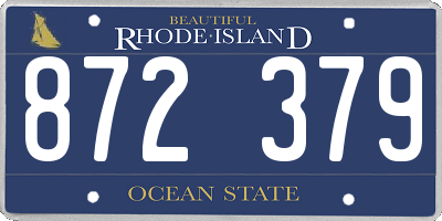 RI license plate 872379