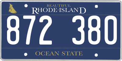 RI license plate 872380