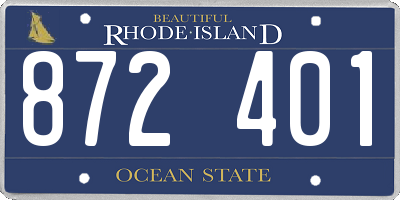 RI license plate 872401