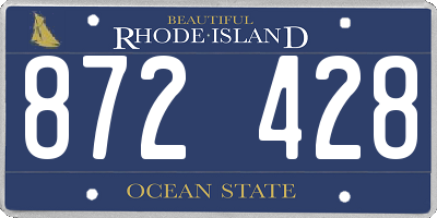 RI license plate 872428