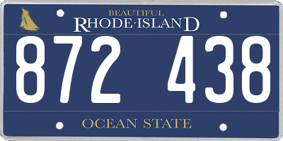 RI license plate 872438