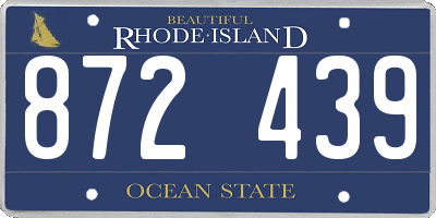 RI license plate 872439