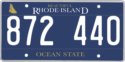 RI license plate 872440