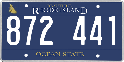RI license plate 872441
