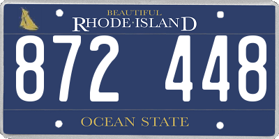RI license plate 872448