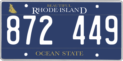 RI license plate 872449