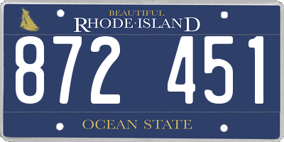 RI license plate 872451