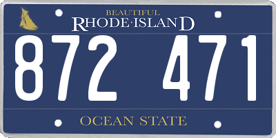 RI license plate 872471