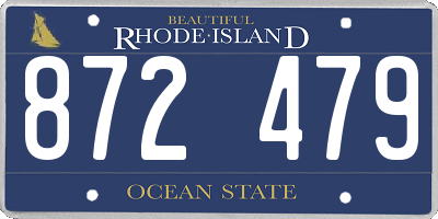RI license plate 872479