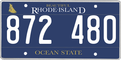 RI license plate 872480