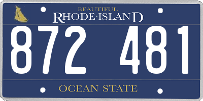 RI license plate 872481