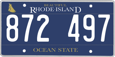 RI license plate 872497
