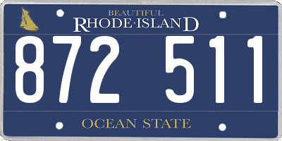 RI license plate 872511