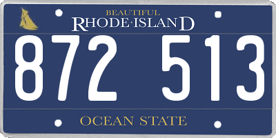 RI license plate 872513