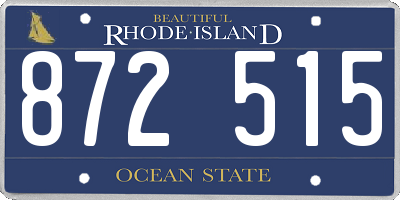 RI license plate 872515