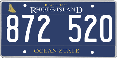 RI license plate 872520