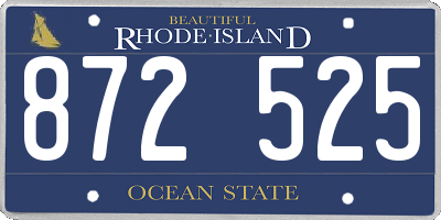 RI license plate 872525