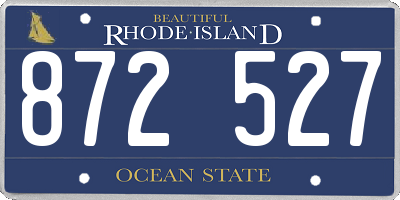 RI license plate 872527