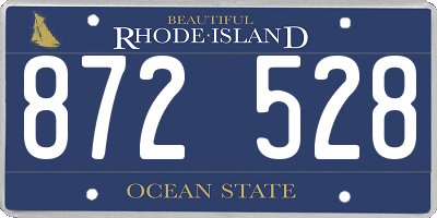 RI license plate 872528
