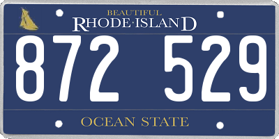 RI license plate 872529