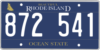 RI license plate 872541