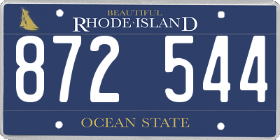 RI license plate 872544