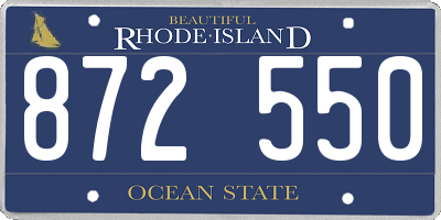 RI license plate 872550