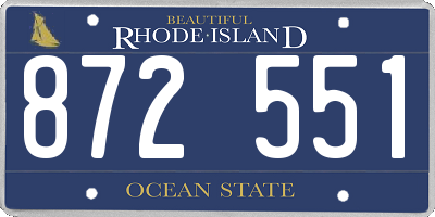RI license plate 872551