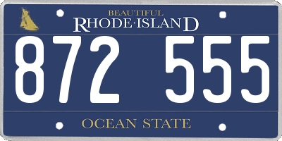 RI license plate 872555