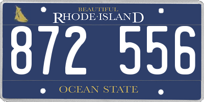 RI license plate 872556