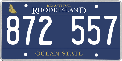 RI license plate 872557