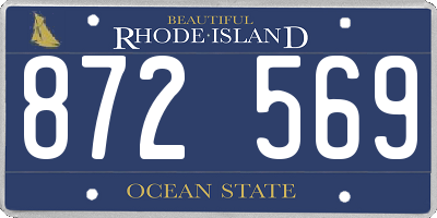 RI license plate 872569