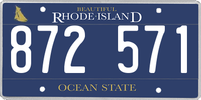 RI license plate 872571