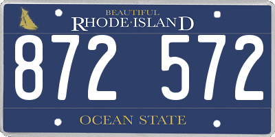RI license plate 872572