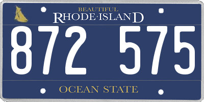 RI license plate 872575