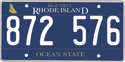 RI license plate 872576