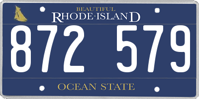 RI license plate 872579