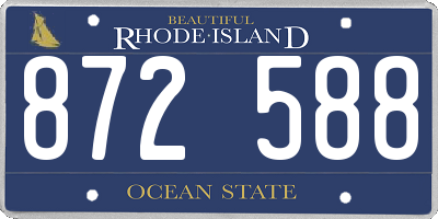 RI license plate 872588
