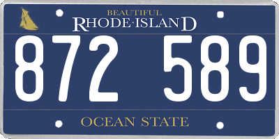 RI license plate 872589