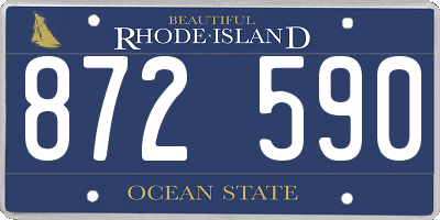 RI license plate 872590