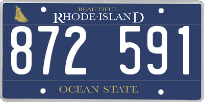 RI license plate 872591