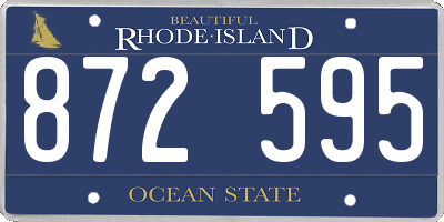 RI license plate 872595