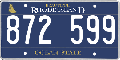 RI license plate 872599