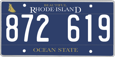 RI license plate 872619