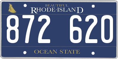RI license plate 872620