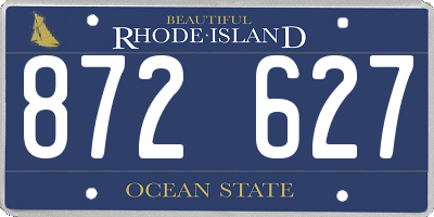 RI license plate 872627