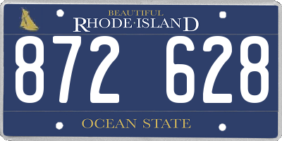 RI license plate 872628