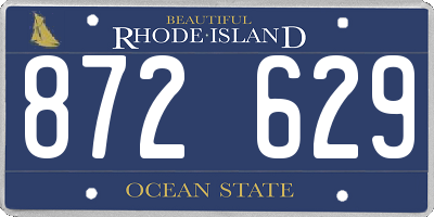 RI license plate 872629
