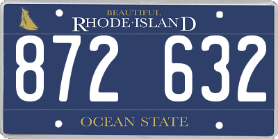 RI license plate 872632