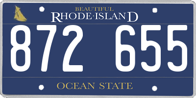 RI license plate 872655